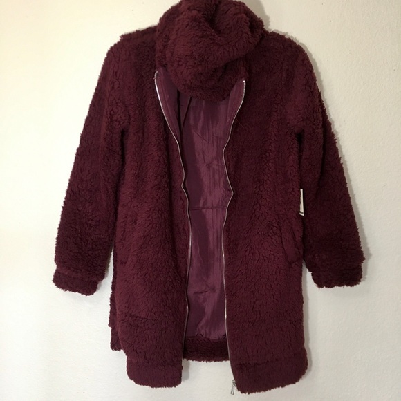 ⚠️1 LEFT‼️ TEDDY HOODIE FAUX FUR ZIP-UP JACKET - Picture 7 of 7